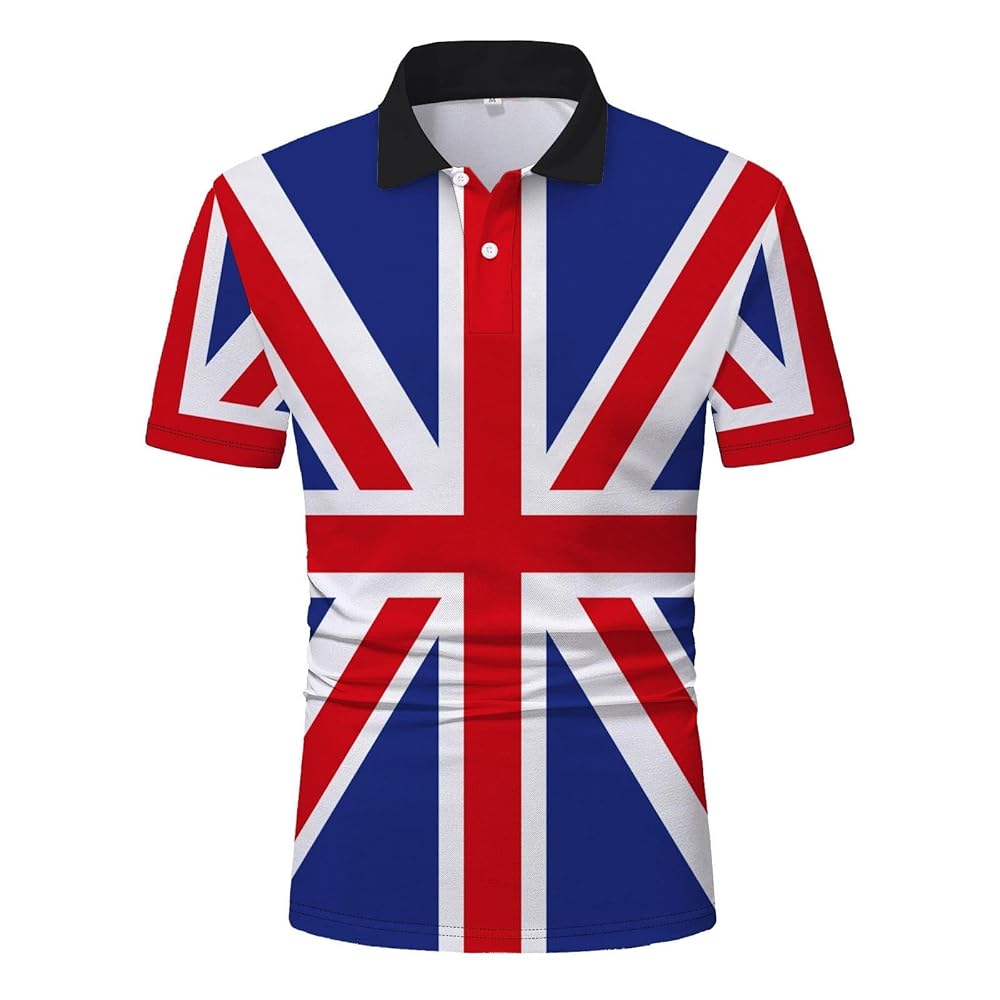 トップス 2010s emo UNION JACK S/S polo shirt Buy Cool Shirts Union Jack Textured Polo Pocket Print | eBay